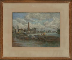 N. Tyers - 1949 Pastel, City On The River