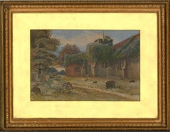 James H. Guild - 1884 Watercolour, Abandoned Church Graveyard