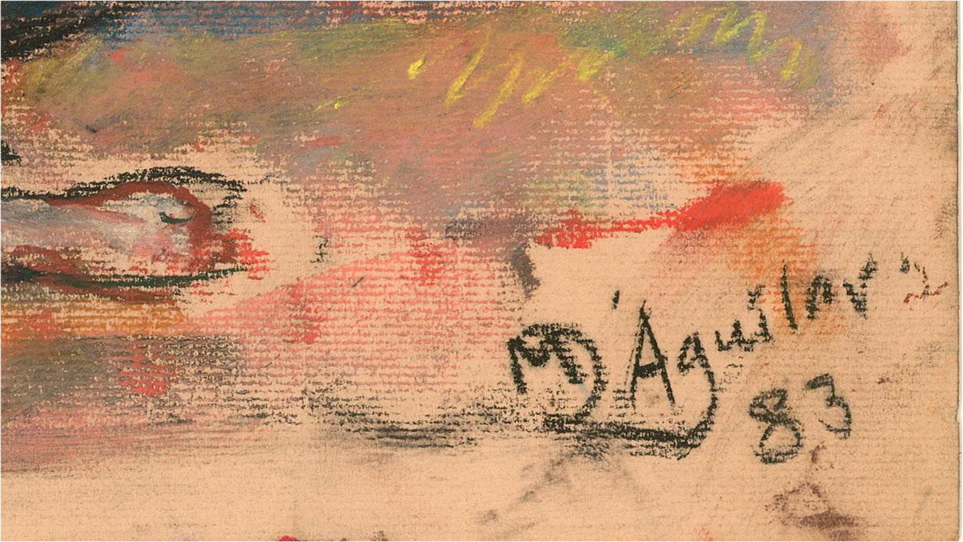 Michael Dâ€˜Aguilar (1924-2011) - Pastel firmado 1983, Desnudo reclinado en venta 1