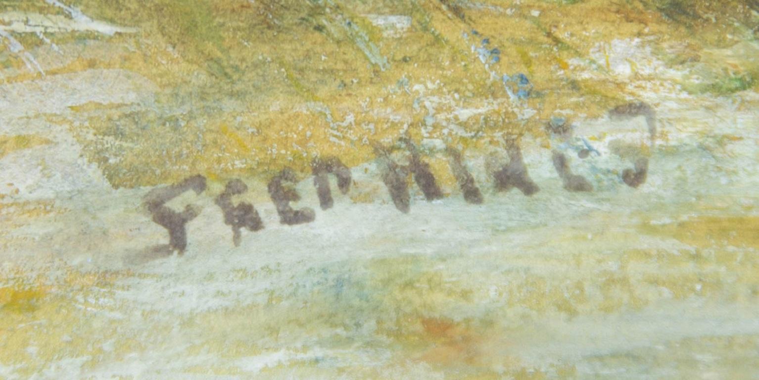 Frederick Hines (1875-1928) – Aquarell des späten 19. Jahrhunderts, Die Vögel füttern die Vögel im Angebot 4