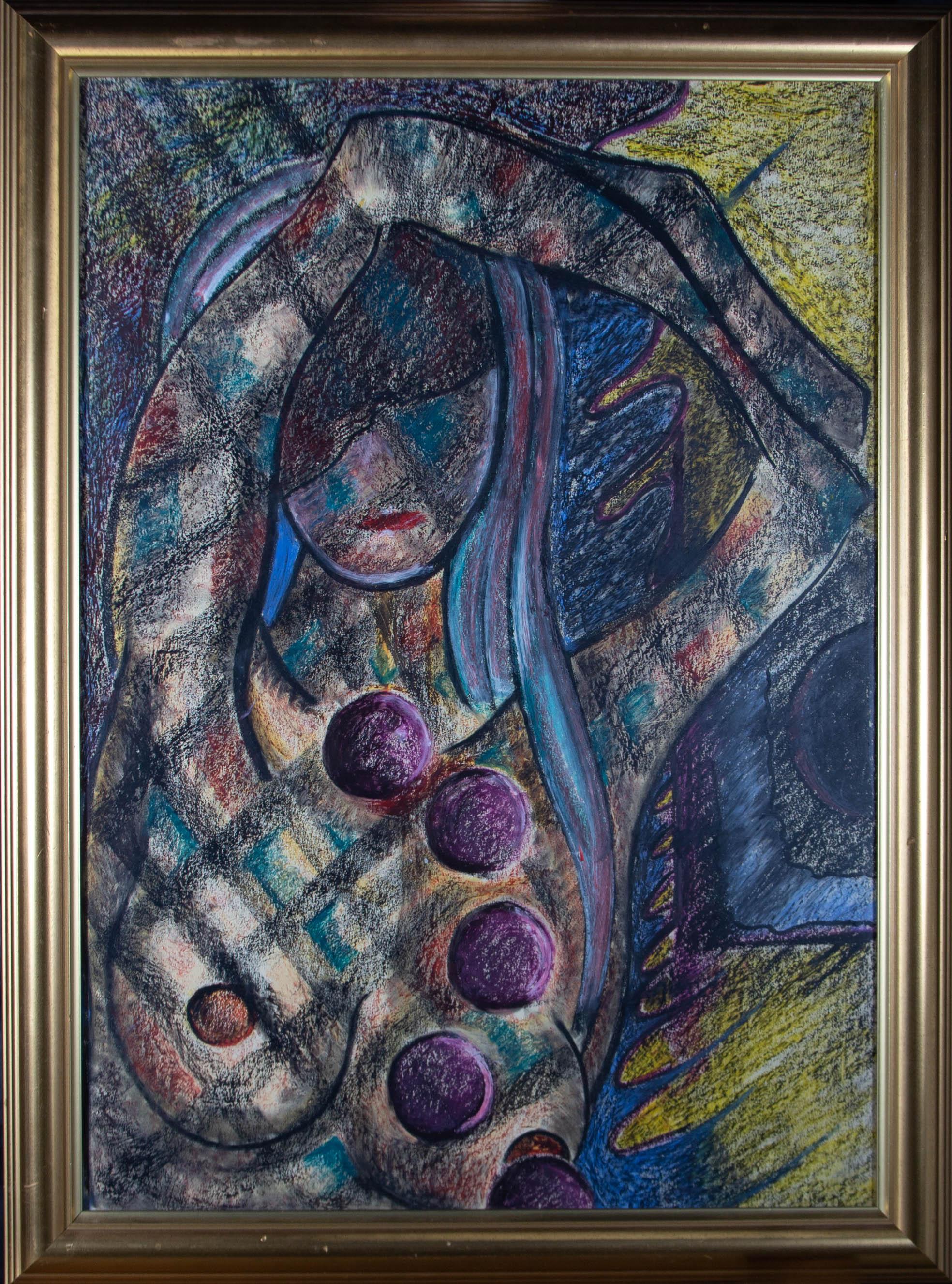 Contemporary Pastel - Juggling Nude - Art by Unknown