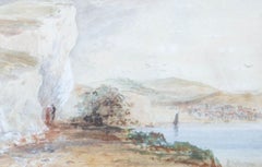 Attrib. Charles Sim Mottram (fl.1876-1919) - 1878 Watercolour, Quiet Coast