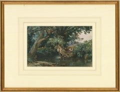 Attrib. James McDonald Boggis (fl.1823-46) - Watercolour, On the Colne