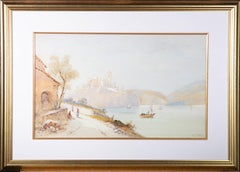 Vintage Edwin St John (1878-1961) - Watercolour, Old Castle on the Adriatic
