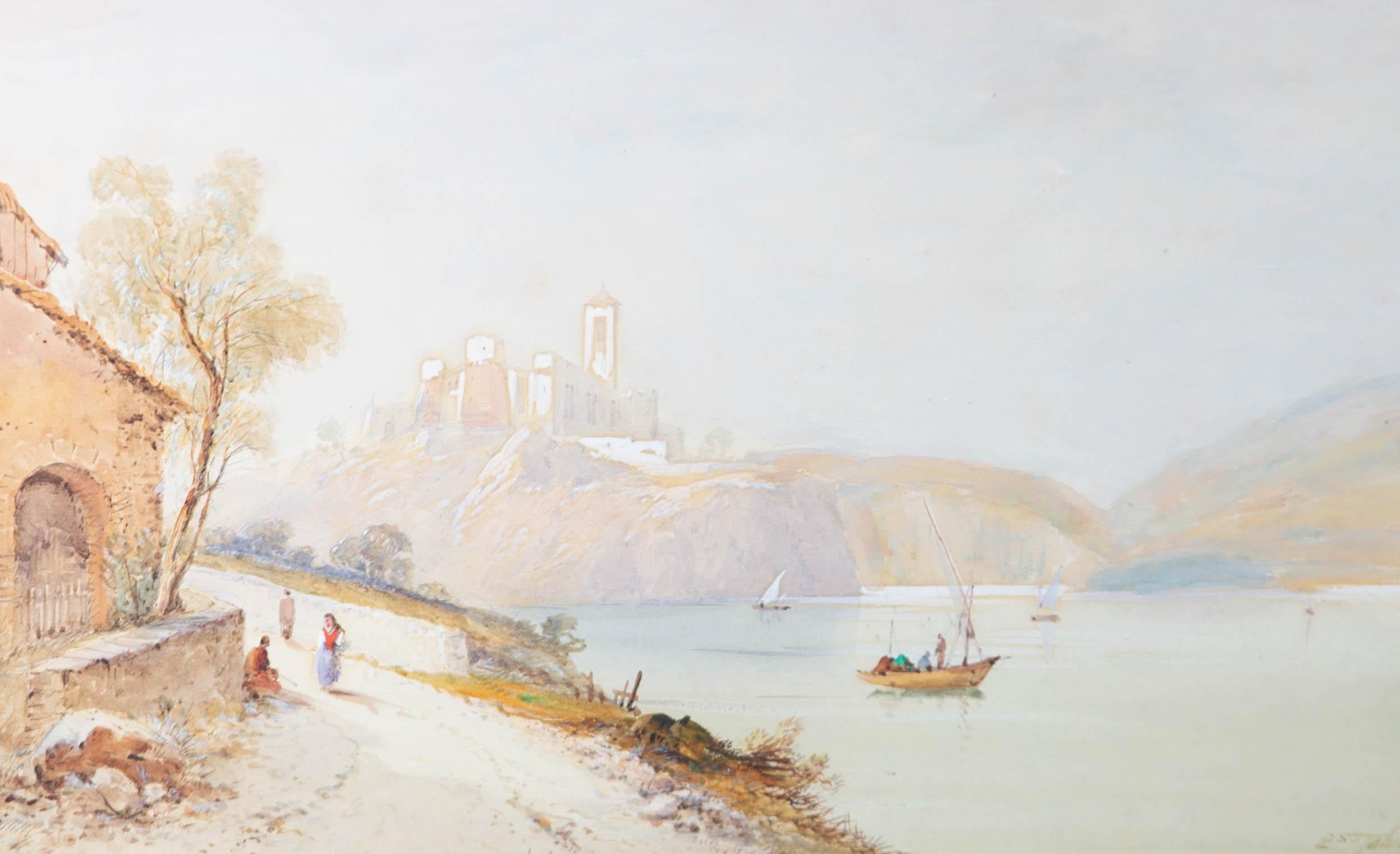 Edwin St John (1878-1961) - Watercolour, Old Castle on the Adriatic For Sale 2