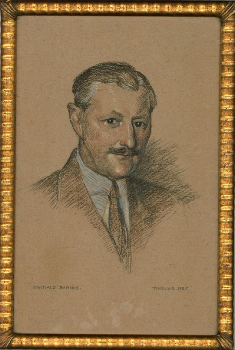A pastel portrait of Major-General Sir Reginald Walter Ralph Barnes KCB DSO DL JP (1871-1946), a cavalry officer in the British Army. He served in several regiments and commanded a battalion of the Imperial Yeomanry, the 10th (Prince of Wales's Own)