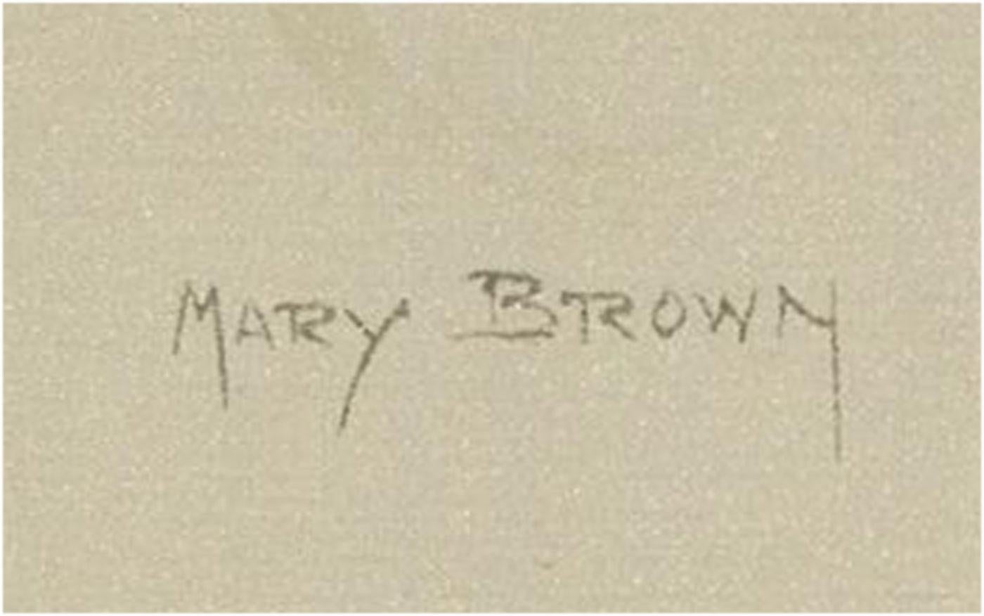 Mary Brown - 20. Jahrhundert Gouache, Sommermedadow-Blumen im Angebot 3