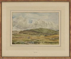 Manner of Thomas Collier - Mid 19th Century Watercolour, Moorland Landscape