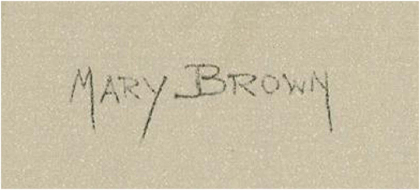 Mary Brown - 20. Jahrhundert Gouache, Frühlingsblumen im Angebot 3