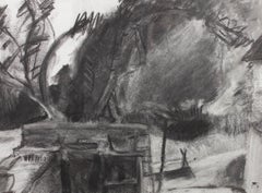 Alan Thornhill (1921â€“2020) - Mid 20th Century Charcoal Drawing, Monochrome Tre