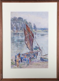 E. D - Early 20th Century Watercolour, Intrigue On The Slipway