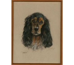 Mabel Gear (1898-1987) - 1960 Pastel, Jet The Spaniel