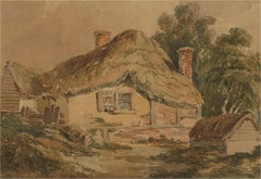 David Cox Snr. OWS (1783-1859) - Watercolour, Thatched Cottage