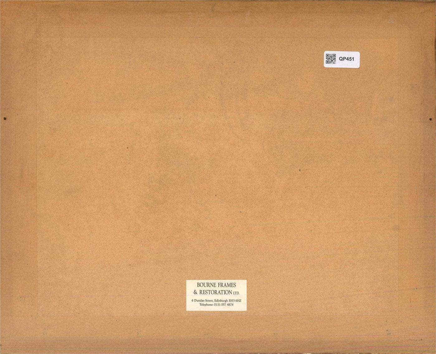 L. Travers - 1888 Aquarell, Lagerfeuer, Zeichnung im Angebot 2