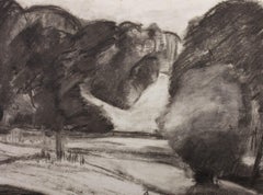 Alan Thornhill (1921â€“2020) - Mid 20thC Charcoal Drawing, Monochrome Trees II