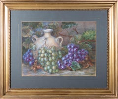 Antique G.L. Falconer - 1879 Watercolour, Vines and Grapes