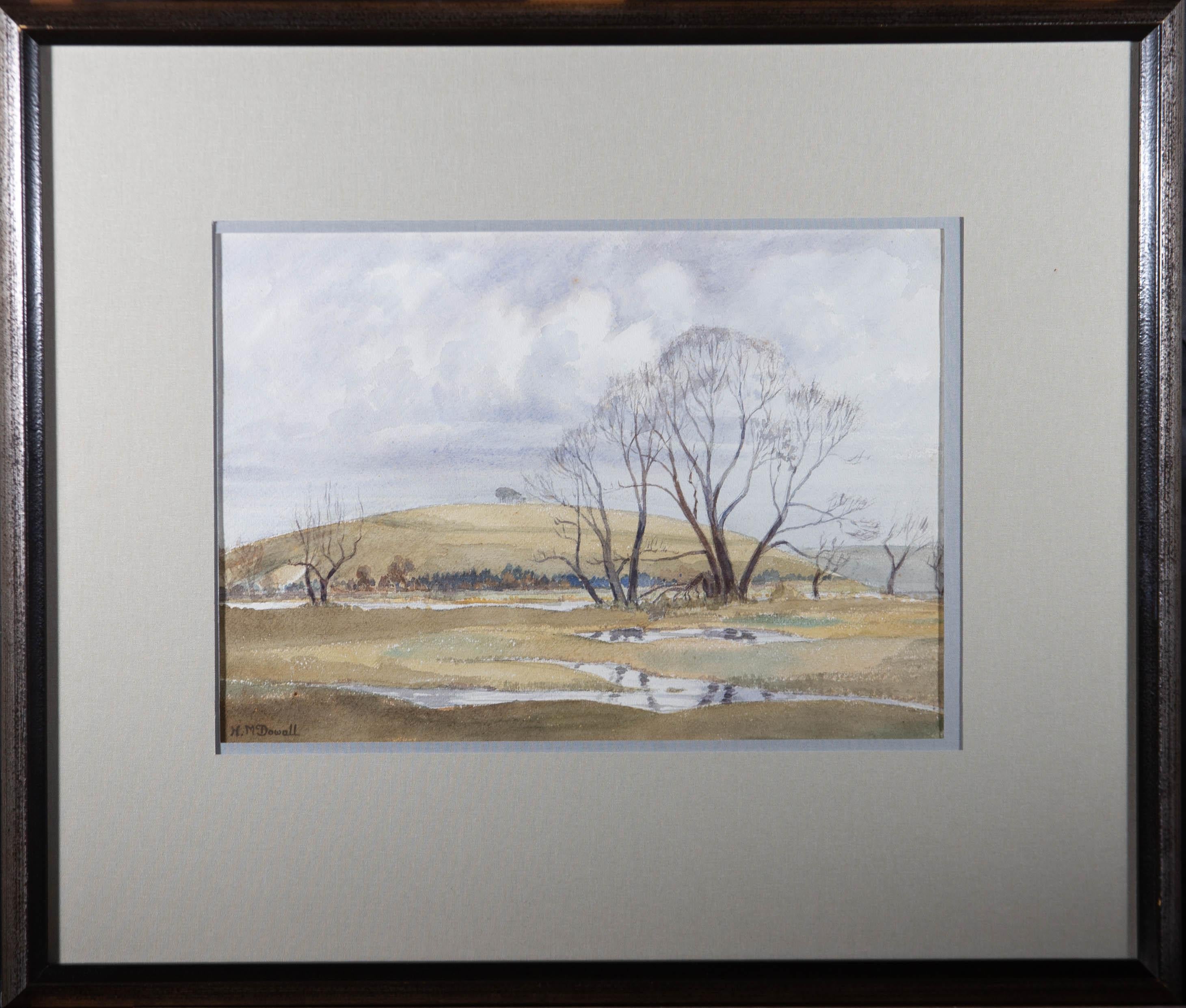 H. McDowall - 20th Century Watercolour, A Winter Landscape