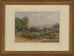 Antique Attrib. David Cox Jnr. ARWS (1809-1885) - Watercolour, The Edge of the Woods