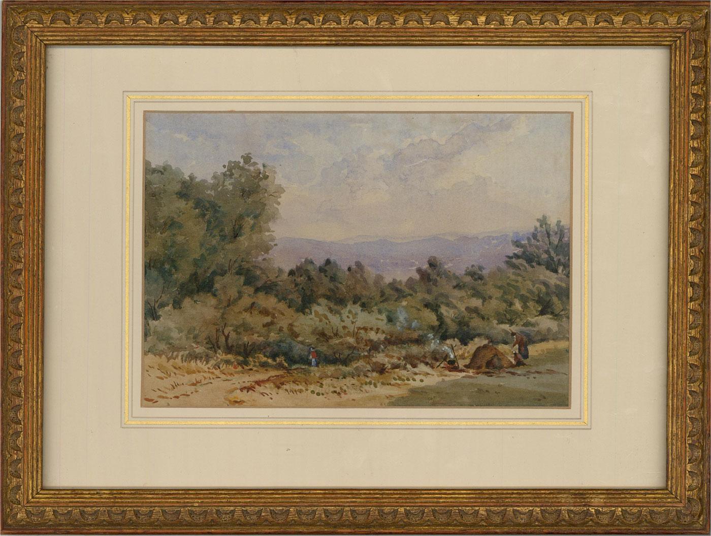 Attrib. David Cox Jnr. ARWS (1809-1885) - Watercolour, The Edge of the Woods For Sale 3