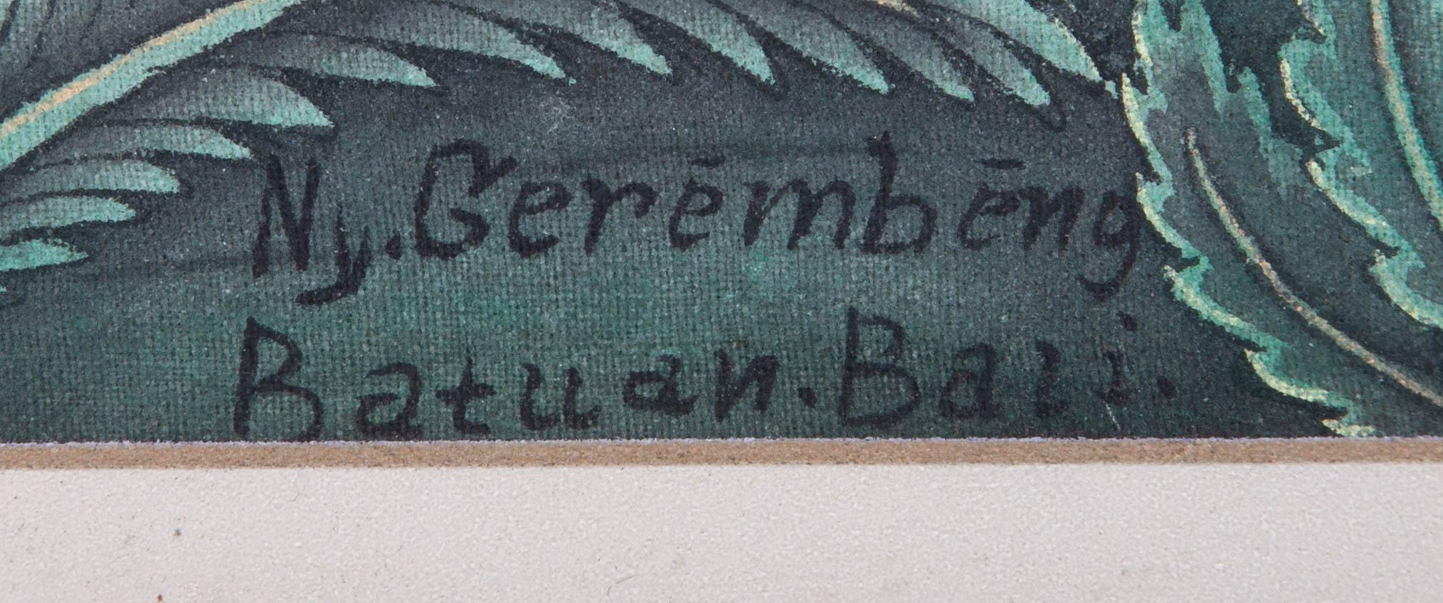 Nyoman Gerembeng - Scuola balinese del XX secolo Gouache, Una cerimonia, Batuan 4