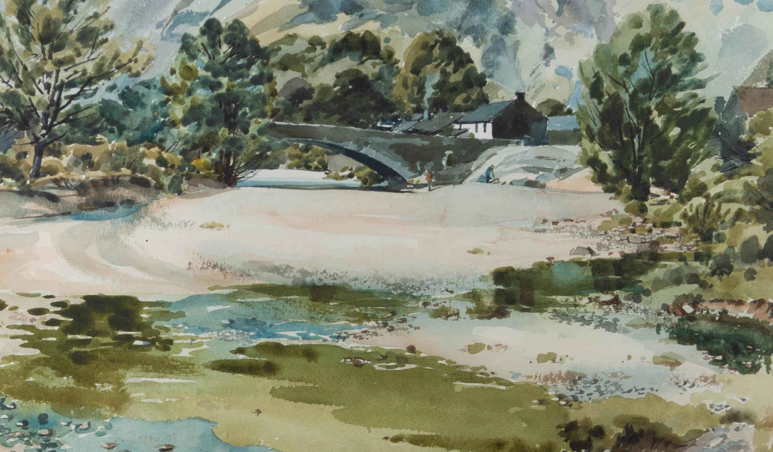 Ronald Jesty RBA (1926-2016) - Acquerello del 1973, Borrowdale, Cumbria 1