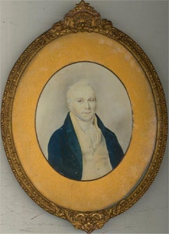 Framed Early 19th Century Watercolour - Georgian Gentleman