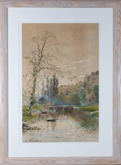 Arthur Willett (1857-1918) - Late 19th Century Watercolour, Cookham Ferry