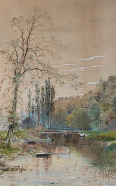 Arthur Willett (1857-1918) - Late 19th Century Watercolour, Cookham Ferry