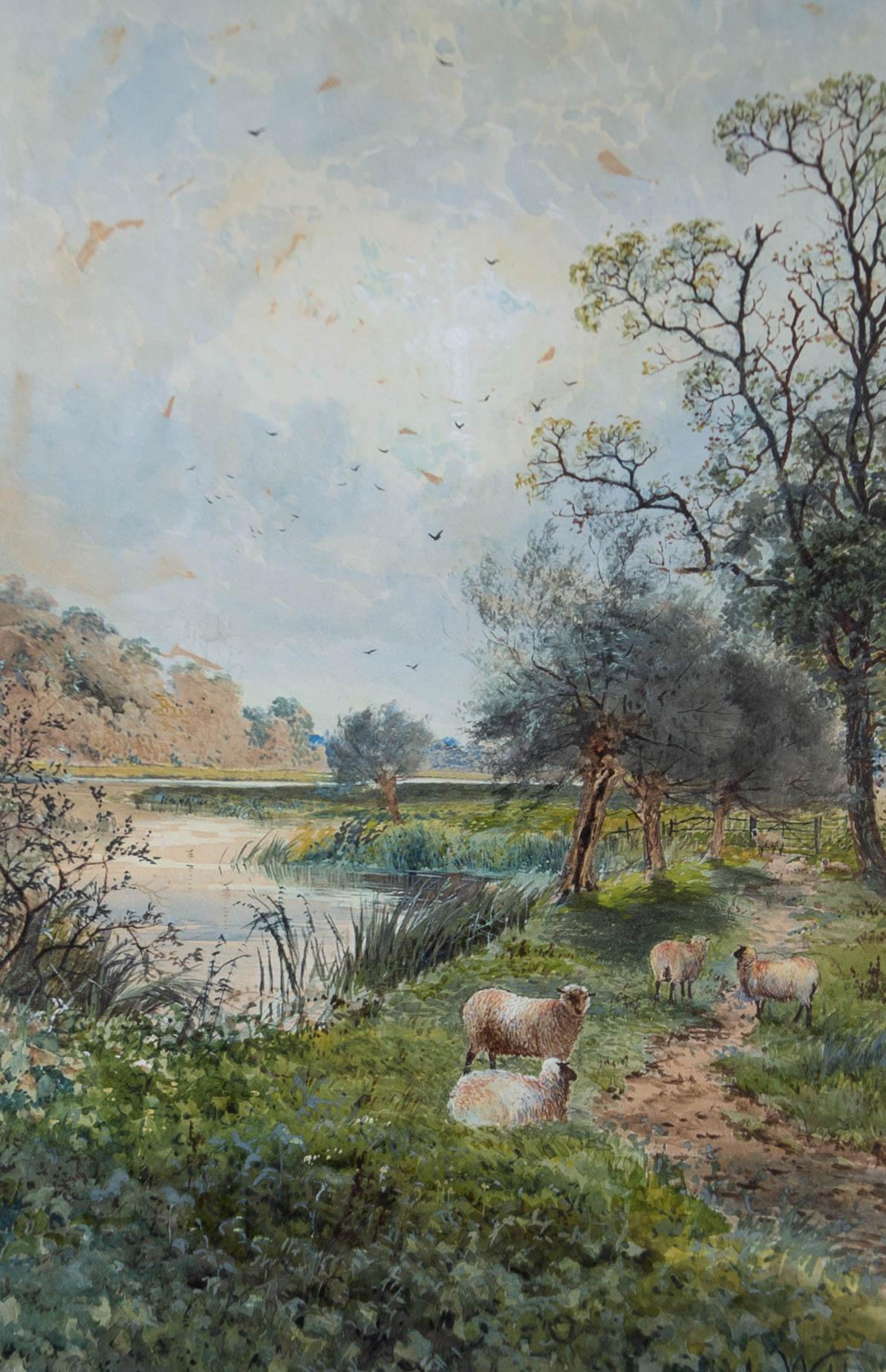 Arthur Willett (1857-1918) - Acquerello della fine del XIX secolo, Halcyon Days in vendita 2