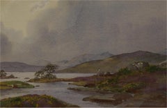 Ashton Cannell RSMA (1927-1994) - 20th Century Watercolour, Stormy Lake