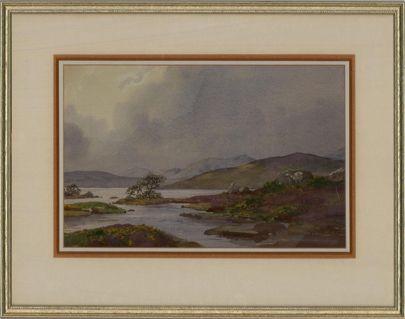 Ashton Cannell RSMA (1927-1994) - 20th Century Watercolour, Stormy Lake 2