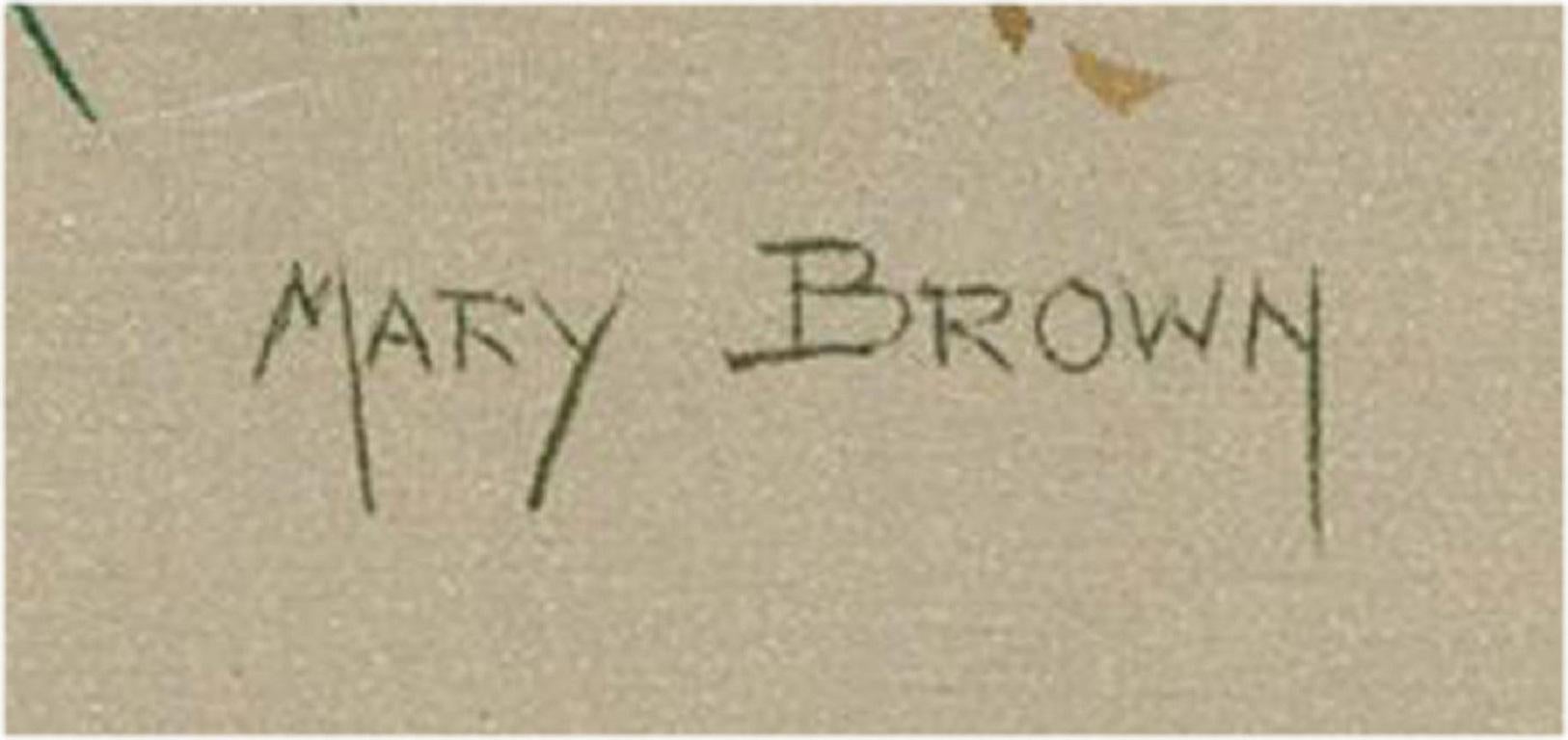Mary Brown - 20. Jahrhundert Gouache, Stillleben mit Schneeglöckchen im Angebot 3