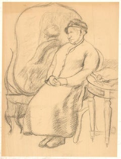 Dorothy Hepworth (1894-1978) - Mid 20th Century Charcoal Drawing, Resting Figure