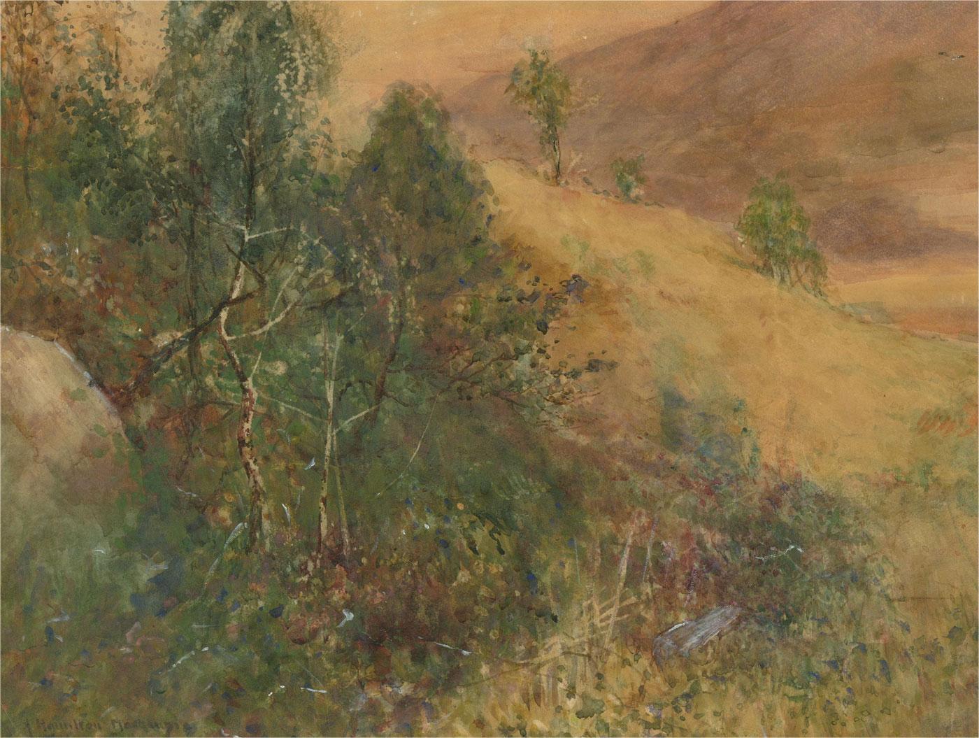 James Hamilton Mackenzie ARSA (1875-1926) - Watercolour, Landscape View For Sale 1