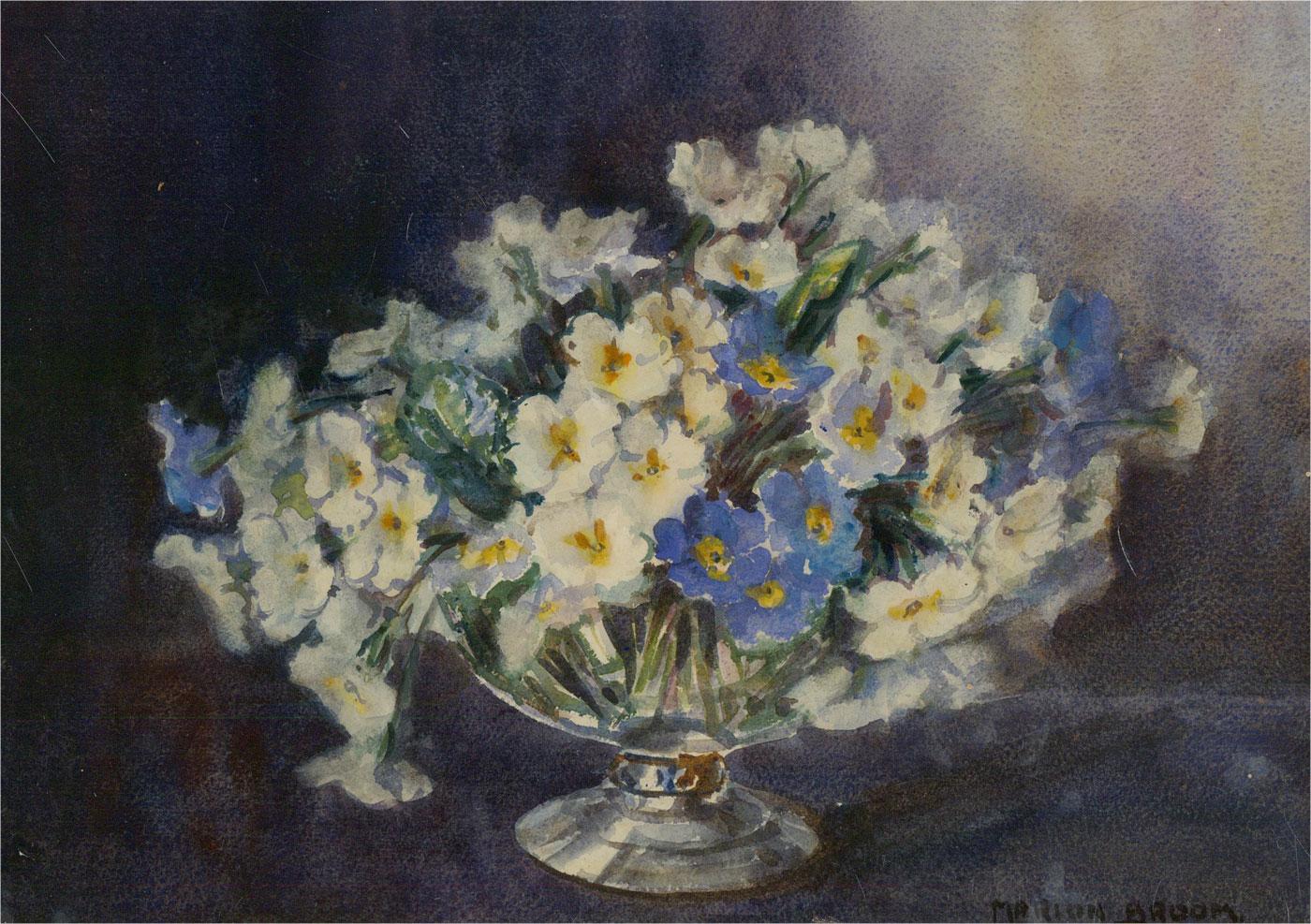 Marion Broom RWS (1878-1962) - Early 20th Century Watercolour, Vase of Flowers 1