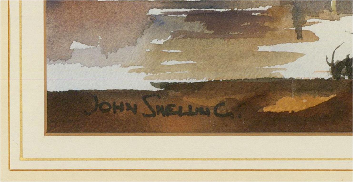 John Snelling FRSA (né en 1914) - Aquarelle du milieu du XXe siècle, Ests en vente 3