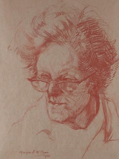 Margaret McClean - 1881 Sanguine, Studio di una testa