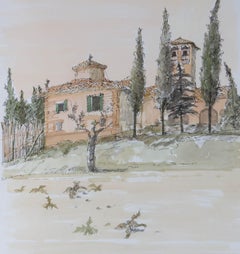 Richard Beer (1928-2017) - Contemporary Watercolour, Italian Countryside Scene