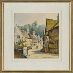 Vintage Dennis Rothwell Bailey (b.1933) - 1981 Watercolour, Castle Combe