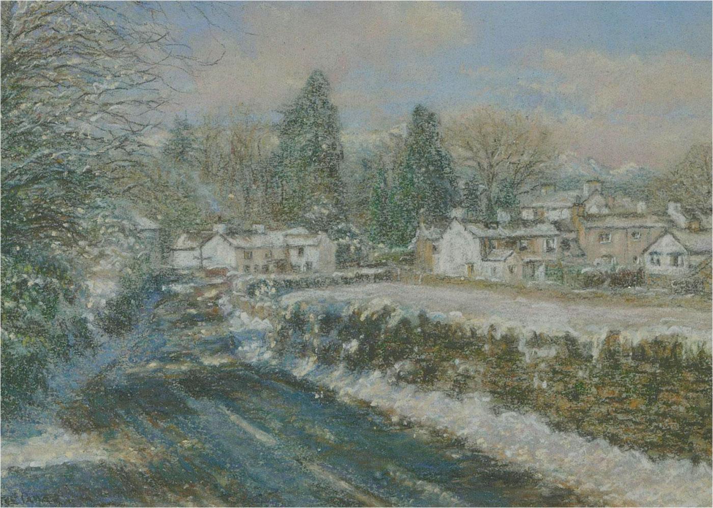 Peter Oliver (1927-2006) - Signed 1996 Pastel, Winter Weather For Sale 1