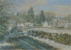 Peter Oliver (1927-2006) - Signed 1996 Pastel, Winter Weather