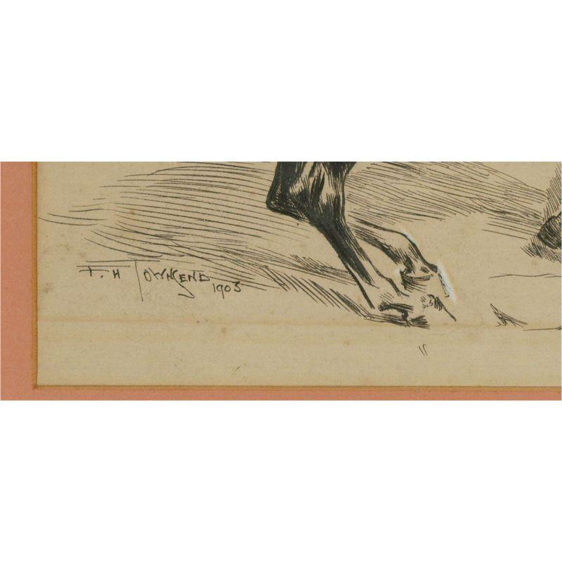 Frederick Henry Townsend (1868-1920) - 1903 Pen and Ink Drawing, Surprise Attack For Sale 3