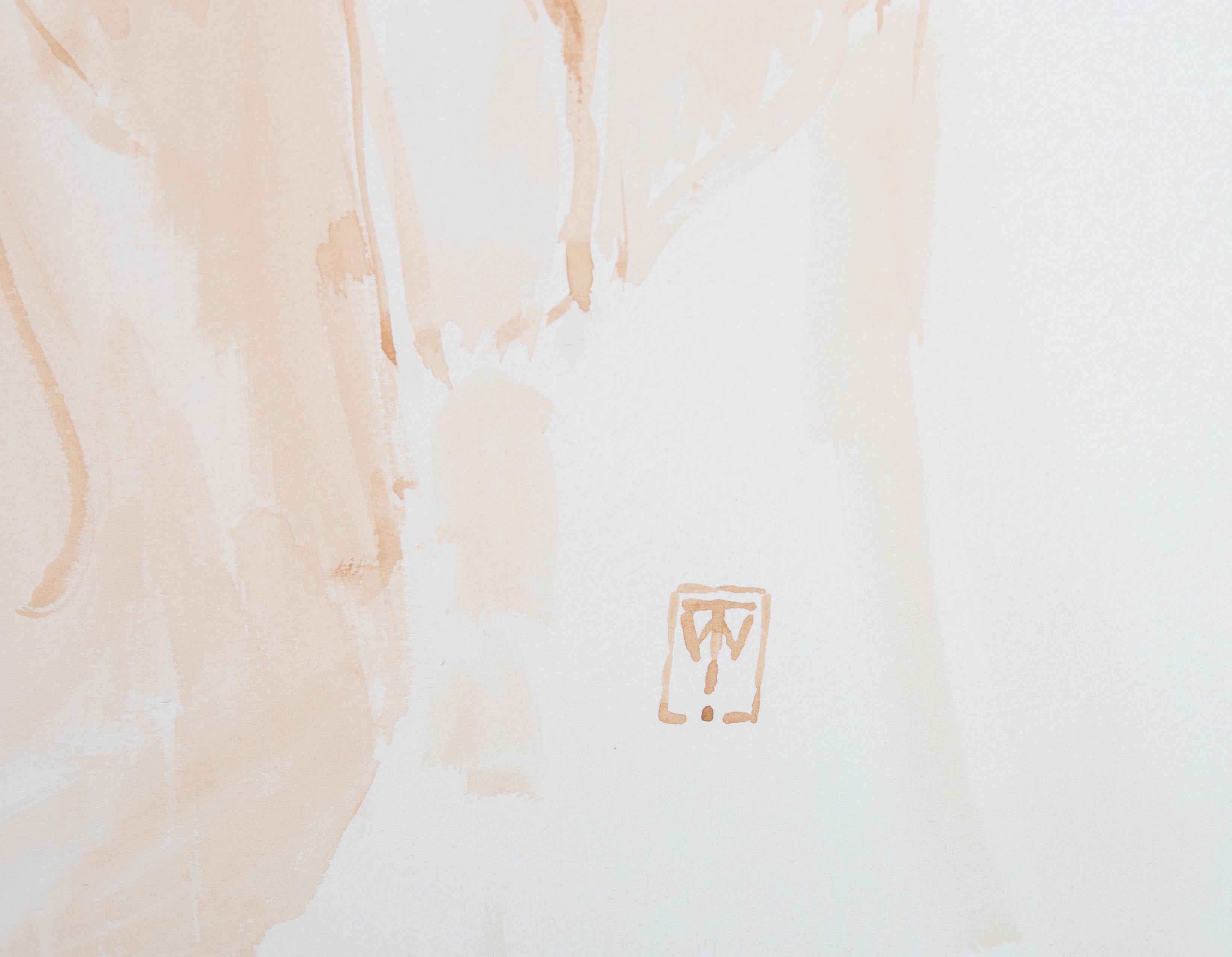 Wendy Trinder FSBA SWA - 1999, Aquarelle, Portrait de Debbie en vente 4