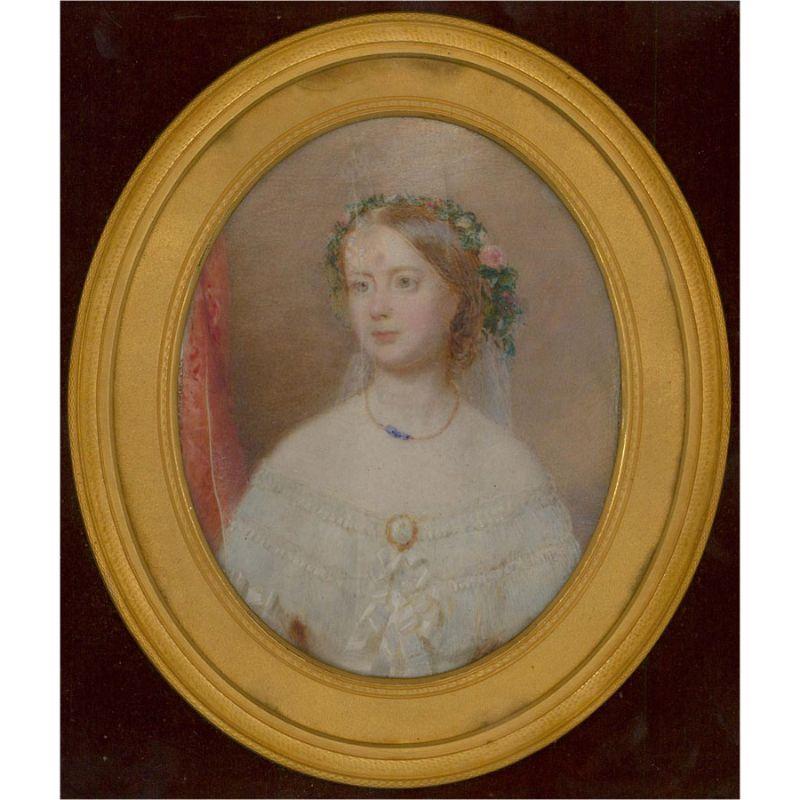 Aquarell - Die viktorianische Braut, um 1850 – Art von Unknown