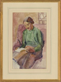 Dorothy Hepworth (1894-1978) - Mid 20th Century Watercolour, Lady in Green
