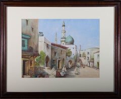 Mid 20th Century Watercolour - North-African Street