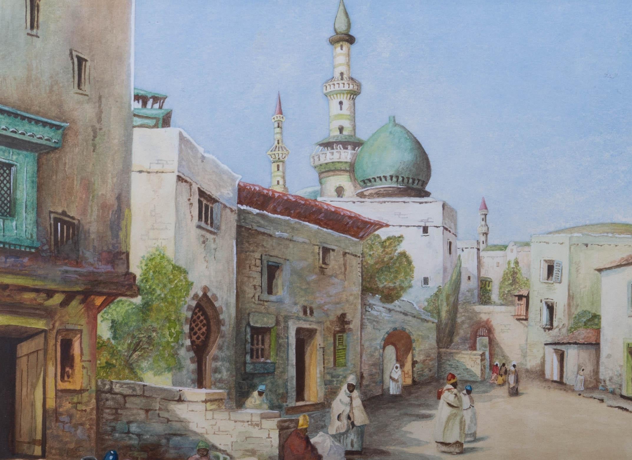 Mid 20th Century Watercolour - North-African Street - Art by Unknown
