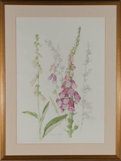 Mollie Foster (1934-2021) - Contemporary Watercolour, Foxgloves