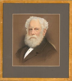 Hannah H. Kent - 1879 Watercolour, Portrait of a Patriarch