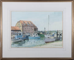 1977 Aquarell - Hafen von Small Town Harbour